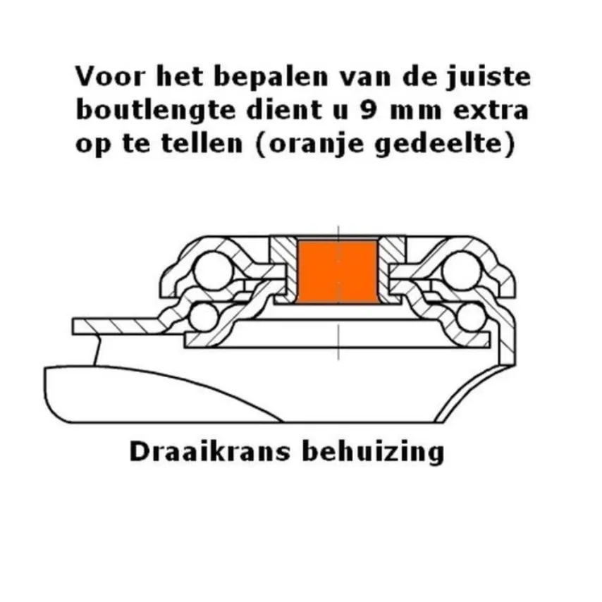 Elastisch rubber geremd zwenkwiel, RVS 125 mm - RRB6-125