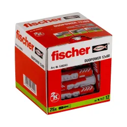 Fischer - DuopPower plug - 12x60mm (25 stuks)