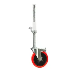 PU steigerwiel, met stalen spindel 38mm met plug en tube - 200 mm - 300kg - 2029