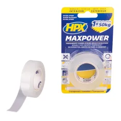 Max Power Transparent bevestigingstape - 19mm x 2m