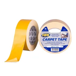 Dubbelzijdige tapijttape - wit - 50mm x 25m