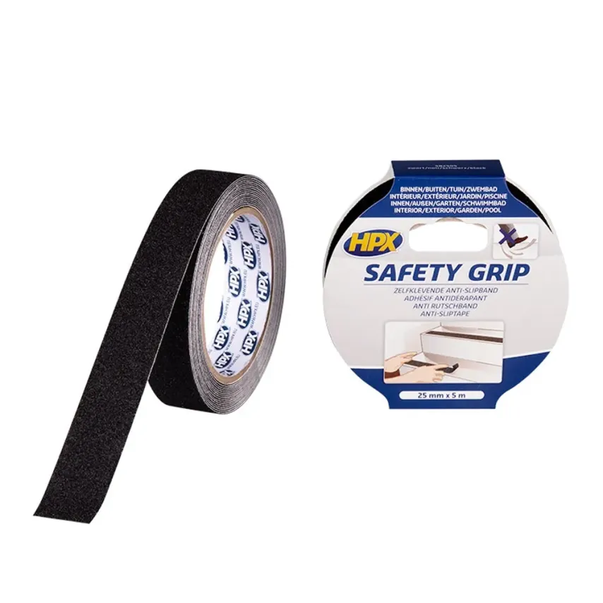 Anti-slip tape - Zwart - 25mm x 5m