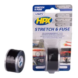 Stretch & Fuse zelfvulkaniserende tape - Zwart - 25mm x 3m